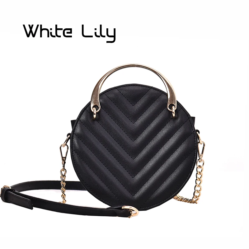 Новая мода нежный мини из искусственной кожи Сумка Для женщин сумки цепи Crossbody