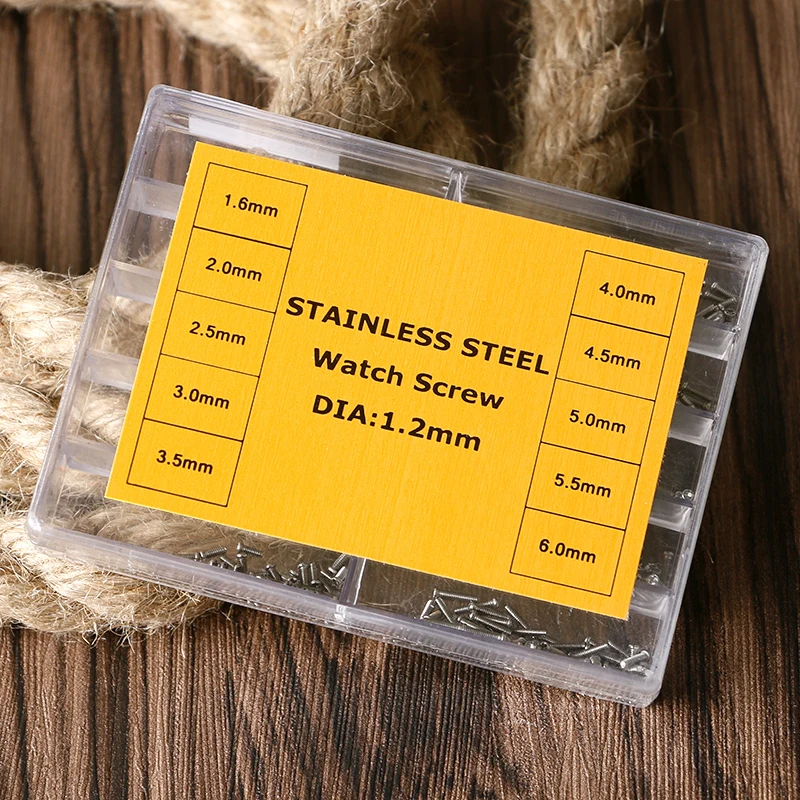 

High Quality 10 Kinds of Size Stainless Steel Watch Clock Screw Set Watchmaker Tools Assorted Watches Kit Parts