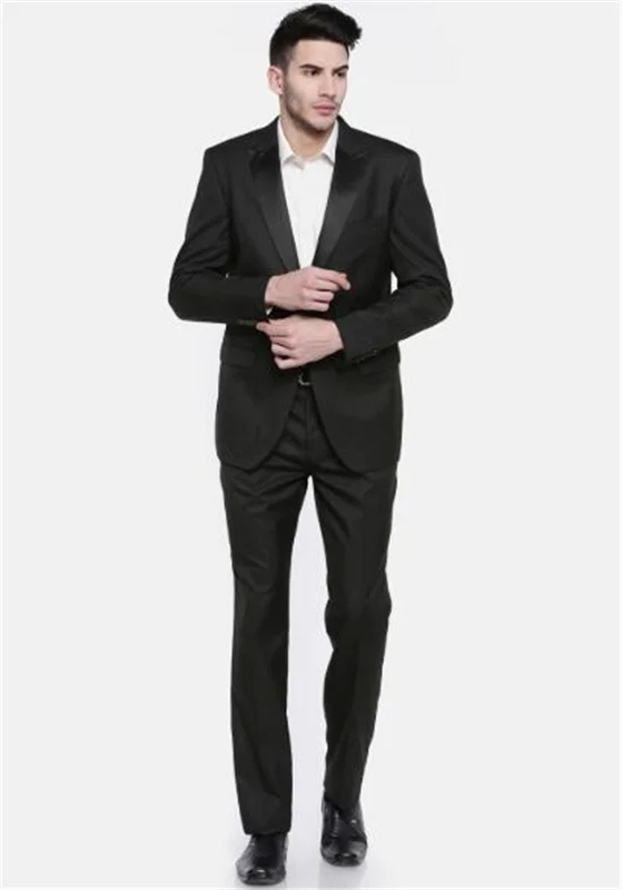 Индивидуальный заказ лёгкие дышащие черный человек костюм Прохладный индивидуальные летний свадебный наряд для Для мужчин 2 шт мужской