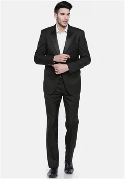 

Custom Made Light Weight Breathable Black Man Suit Cool Tailor Made Summer Wedding Attire For Men 2PCS Men Suit