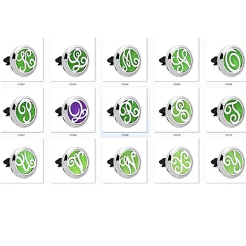

10PCS English Letters G-Z 30mm Car Diffuser Locket Vent Clip Essential Oil Aromatherapy Diffuser Perfume Locket 10pcs Pads