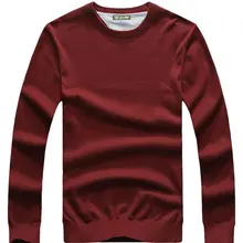 Одежда осень пуловер вязаный свитер Одноцветный цвет брендовая одежда для мужчин хлопок v-образный вырез свитер для мужчин повседневное модная одежда