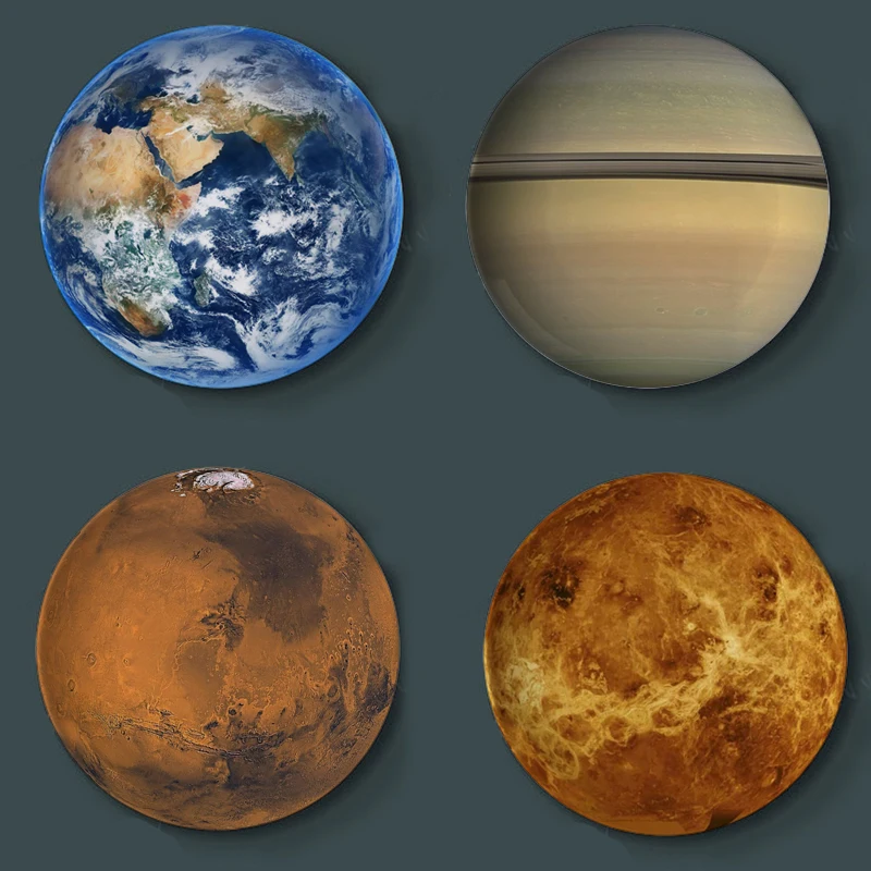 

Creative Universe Starry Eight Planet Series Dinner Plate Ceramics Plates Wall Hanging Dishes Background Home Hotel Decoration
