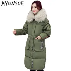 Плюс Размеры 5xl Для женщин зимняя куртка с хлопковой подкладкой теплая большой искусственной меховой воротник женские пальто куртка Doudoune