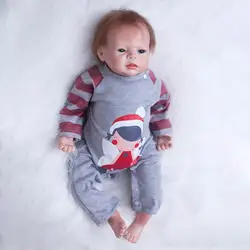 Кукла новорожденного ребенка 22 дюймов ручной Reborn Baby Doll очаровательны реалистичные мягкие виниловые силиконовые куклы детей подарки на