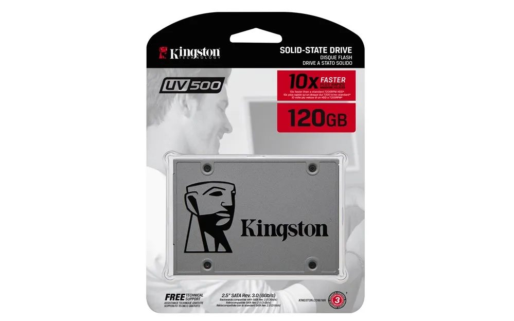 

Kingston Technology UV500, 120 GB, 2.5inch, Serial ATA III, 520 MB/s, 6 Gbit/s