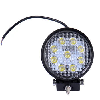 

4 Pcs 27W Round LED Work Light Spot Flood LED Day Time Running Light for Motorcycle Off Road SUV Car Truck Boat Tractor 12V 24V