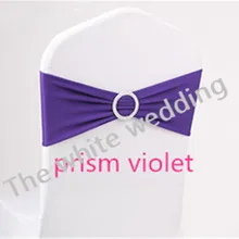 100 шт. Призма фиолетовый лайкра спандекс Чехлы для стульев ремешок с пряжкой для вечеринок Свадебный банкет Украшение