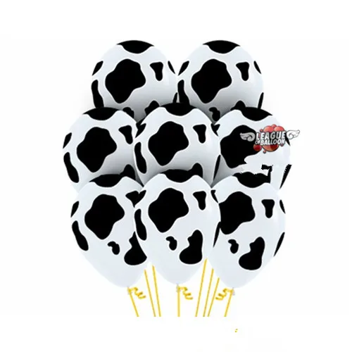 

10pcs/lot round Dairy cow balloons cow thick balloon for children party birthday supply animal balloons 12 inch animals pet toy