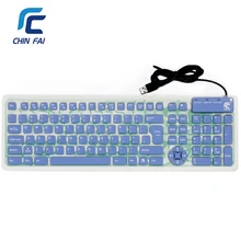 Russian/English 107 Keys Silent Silicone Flexible Foldable Keyboard Waterproof USB Slim Portable Keyboard for Tablet PC Phone