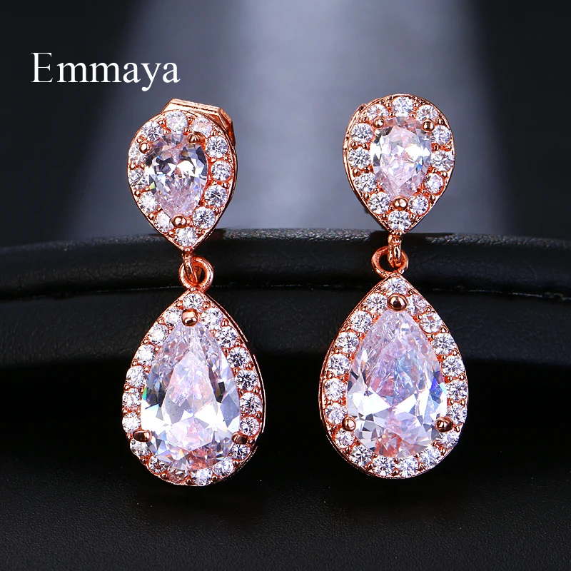 Emmaya Fashion Jewllery Drop Zircon Clip Earrings Without Piercing Puncture Earrings For Women Wedding Jewelry ear clip earrings clip earrings ear clip