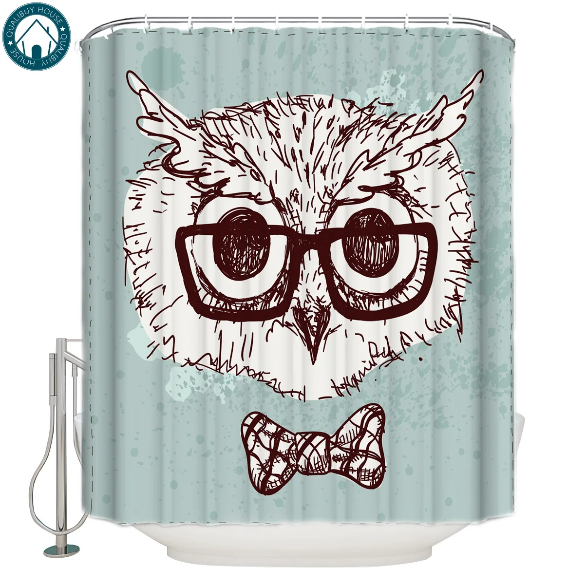 Qualibuy Huis Winkel Animatie Uil Badkamer Douche Gordijnen Badkamer