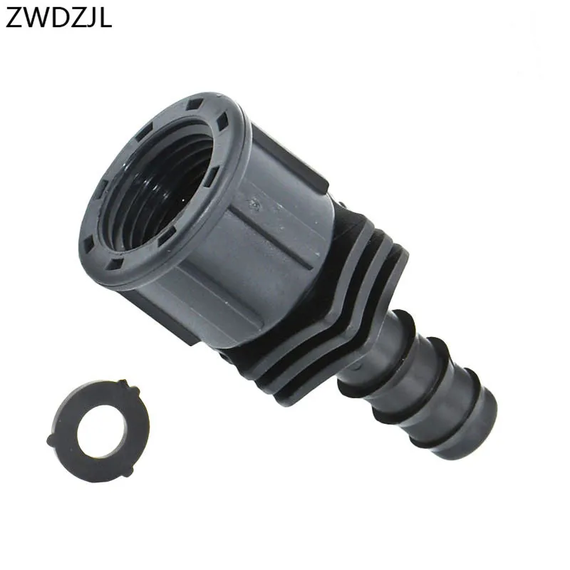 

Drip irrigation female 1/2 to the 16mm hose connector 1/2 end cap barb tap hose connector adapter 2pcs