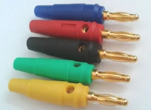 

NEW!!! 100 pcs Gold plated 4MM Banana Plug Screw to BINDING POST Test Probes adapter