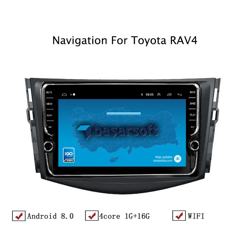 NAVITOPIA 10 1 дюймов автомобильный мультимедийный плеер Andriod 8 gps навигация для Toyota RAV4