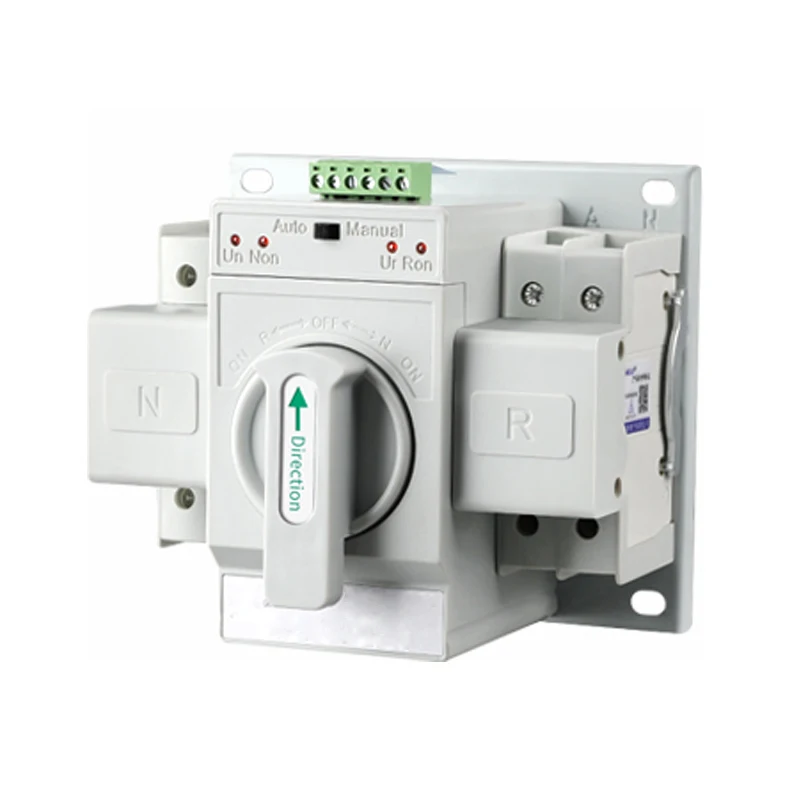  2P 63A 230V MCB type Dual Power Automatic transfer switch ATS Standby power supply for power failur
