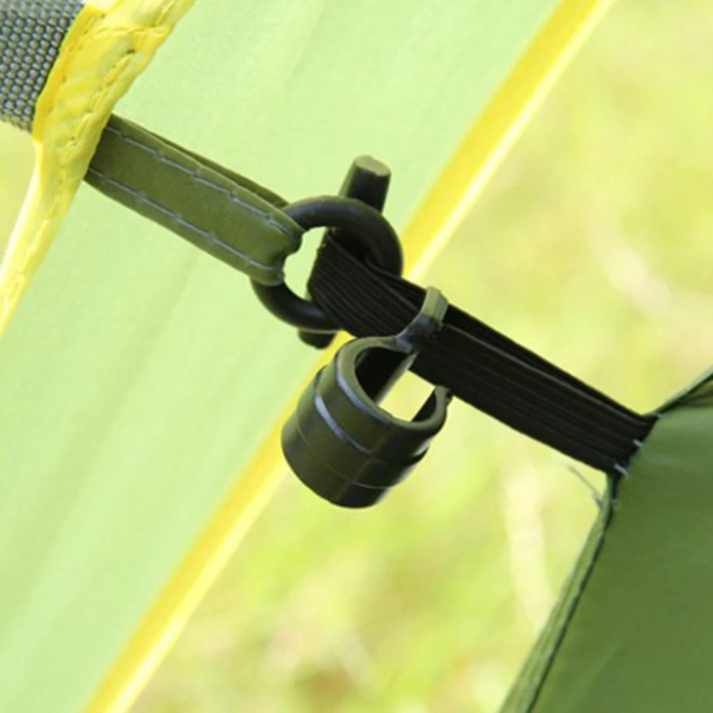 10pcs 2.5cm Tent Suspension Hooks Awning Pole Inner Hanger Clips Survival Tent Emergency Fasteners C Shaped Clip Durable Tool