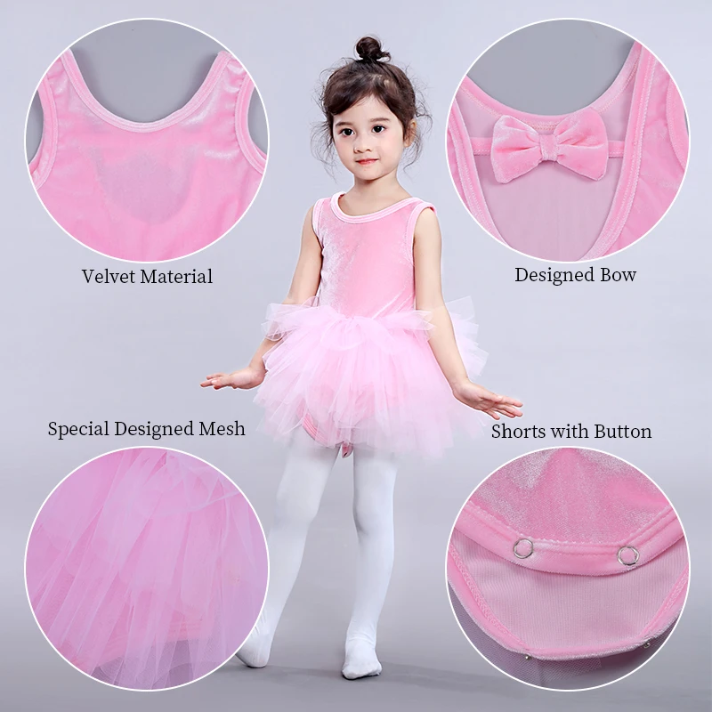 Балетное платье-пачка принцессы для девочек; детское бархатное трико для балерины; вечерние платья для танцев; костюм для свадьбы; лирическая танцевальная одежда