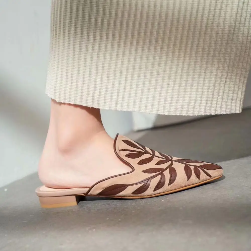 

Women Genuine Leather Mules with many colors