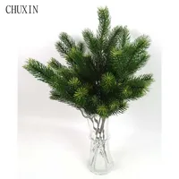 Ramo de pinho de plástico ramos de árvore de natal artificial decoração para casa verde plantas artificiais festa jardim loja decoração