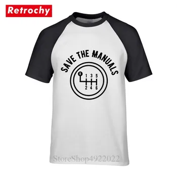 

Save The Manuals T Shirt Men Manual Transmission Cars T-shirts Funny Driving Training Design Men Casual Hipster Tshirt Camisetas