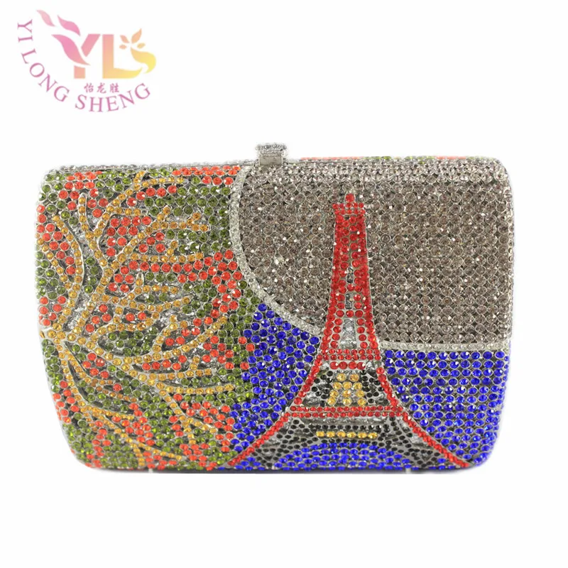 

Sexy Dinner Evening Clutch Covered by High Quality Full Crystals Ladies Shoulder Handbags Crossbody Bags Hardcase YLS-HOW13