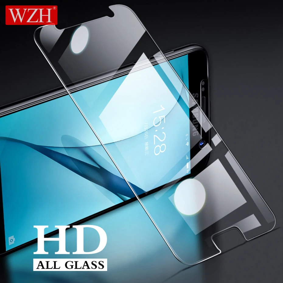 WZH Закаленное стекло протектор экрана для Samsung Galaxy J3 J5 J7 2016 2017 Grand Prime G530 A3 A5 S4 S5 S6