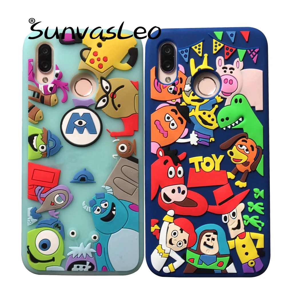 

For Huawei P20 / P20 Pro / P20 Lite 3D Case Soft Silicone Cartoon Animal Smart Phone Back Cover Shell Skin Cases Original Cases