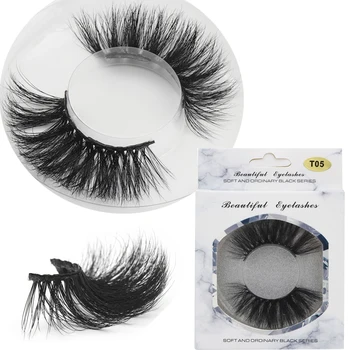 

Natural lashes 25mm Long 3D mink lashes extra length 100% mink eyelashes Big dramatic volumn eyelashes strip thick false eyelash