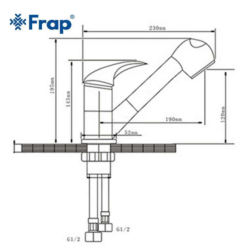 Классический кухонный кран Frap Y40026 1 комплект горячая и холодная вода латунный