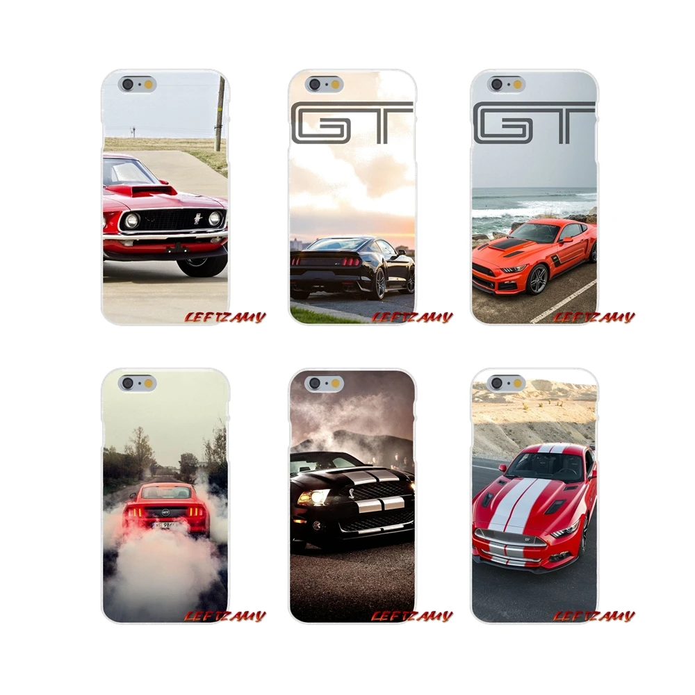 

For Samsung Galaxy S4 S5 MINI S6 S7 edge S8 S9 S10 Plus Note 3 4 5 8 9 Fashion Ford Mustang Red Heart Soft Transparent Skin Case