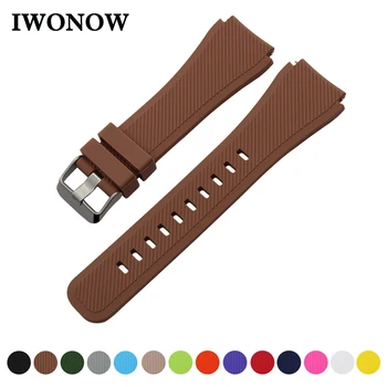 

Silicone Rubber Watch Band 22mm for Moto 360 2 46mm 2015 Quick Release Strap Stainless Steel Buckle Wrist Bracelet + Spring Bar