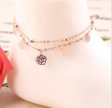 2016 Hot New Sexy Chain Link Beach Anklets Pendant Crystal Rhinestone Ankle Bracelet Foot Jewelry For Women Anklets Foot