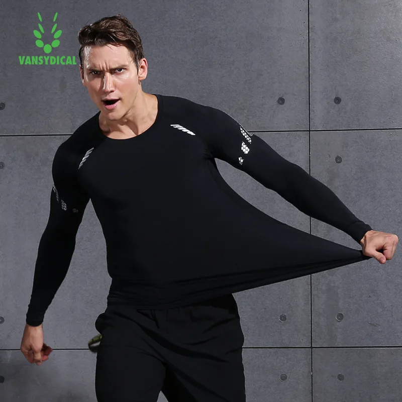 Мужские компрессионные рубашки Vansydical MMA Rashguard спортивные топы для занятий