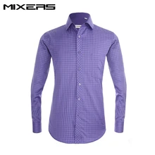 Новое поступление, официальная Мужская рубашка с длинным рукавом, высокое качество, Классические фиолетовые повседневные рубашки, Мужская одежда, большой размер 4XL