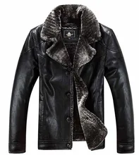 HOT 2016 New Warm Winter Sheepskin Men’s Leather jacket Men Leisure Fur coat Men Brand luxury Real Leather coat Free shipping