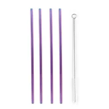 Многоразовые изогнутые прямые соломинки из нержавеющей стали металлическая соломинка для коктейлей для 20 oz 30 унций стакан вечерние Барные аксессуары