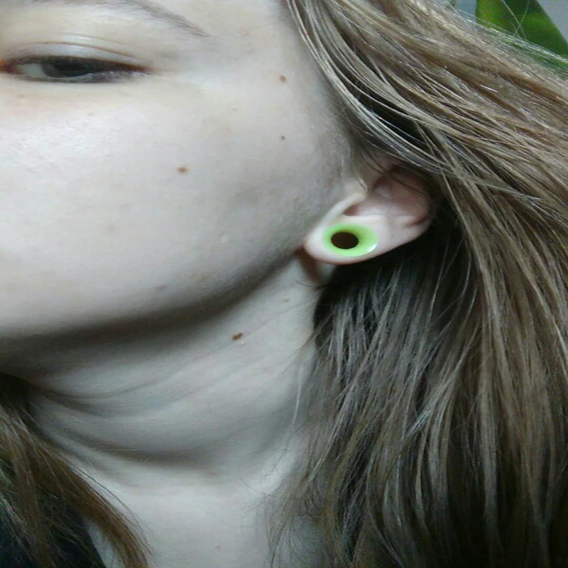Piercing Jewelry 2pcs/lot Thin Silicone Flexible Skin Ear Tunnel Plugs Double Flare Hollow Ear Gauges 3mm-25m