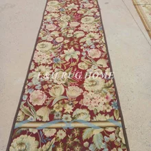 10 К 3'x12 'ручной работы кружево коврик бегунов, новозеландской шерсти rugs цветочный Рисунок