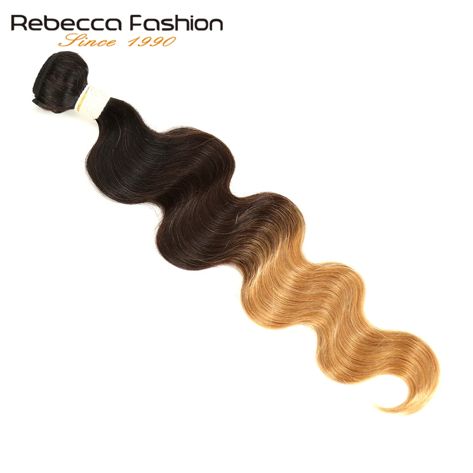 Rebecca Ombre Three Tone Human Hair Bundles 1/3/4 Pcs Non Remy Malaysian Body Wave Bundles Deals Color 1B/4/27# 1B/4/30# Rebecca Ombre Three Tone Human Hair Bundles 1/3/4 Pcs Non Remy Malaysian Body Wave Bundles Deals Color 1B/4/27# 1B/4/30#
