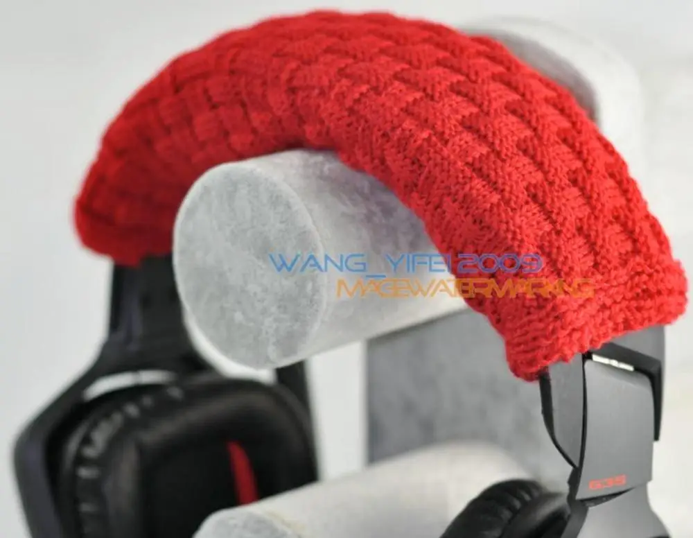 Чистый шерстяная повязка на голову подушка для logitech G933 G633 G35 G930 G430 F450 G910 F540 G230 G130 Игровые наушники пополнить повязка на голову Pad - Цвет: Chinese Red