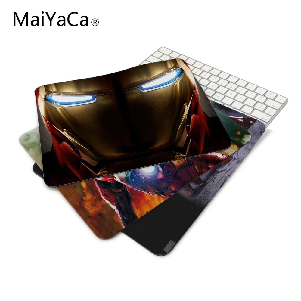 

MaiYaCa Iron Man Robert Downey Jr The Avengers Superhero Series Mouse Mats Anti-Slip Rectangle Mouse Pad Customized Mousemat