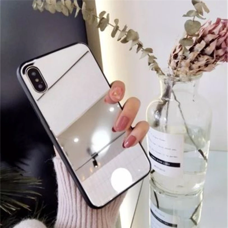 Eletei блестящее зеркало телефон чехол для iPhone 6 S 7 8plus X XR XS Max C зеркальным покрытием