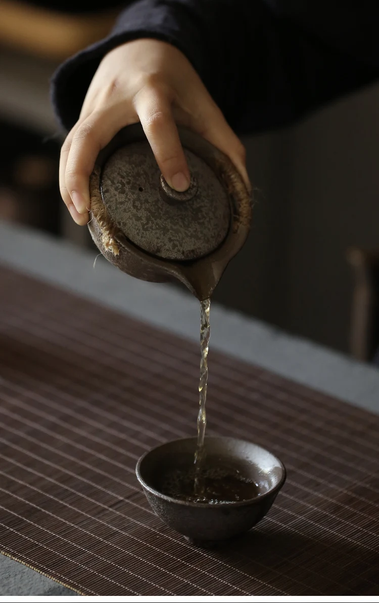 TANGPIN, винтажный Японский чайник, керамический чайник, gaiwan, чайные чашки, портативный, для путешествий, офиса, чайный набор