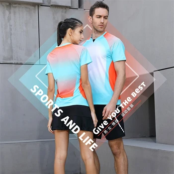 

1*Set Men's & Women's Sports Jerseys/Shorts Combination Simple & Soft Quick Dry Running Badminton Tennis Training Wears
