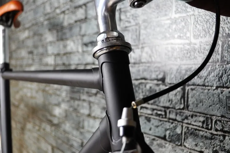 Excellent Road Bicycle newest Design Fixed Gear BikeDiy Complete Road Bike, Retro black  frame plating frameType 700C bike  52cm frame 8