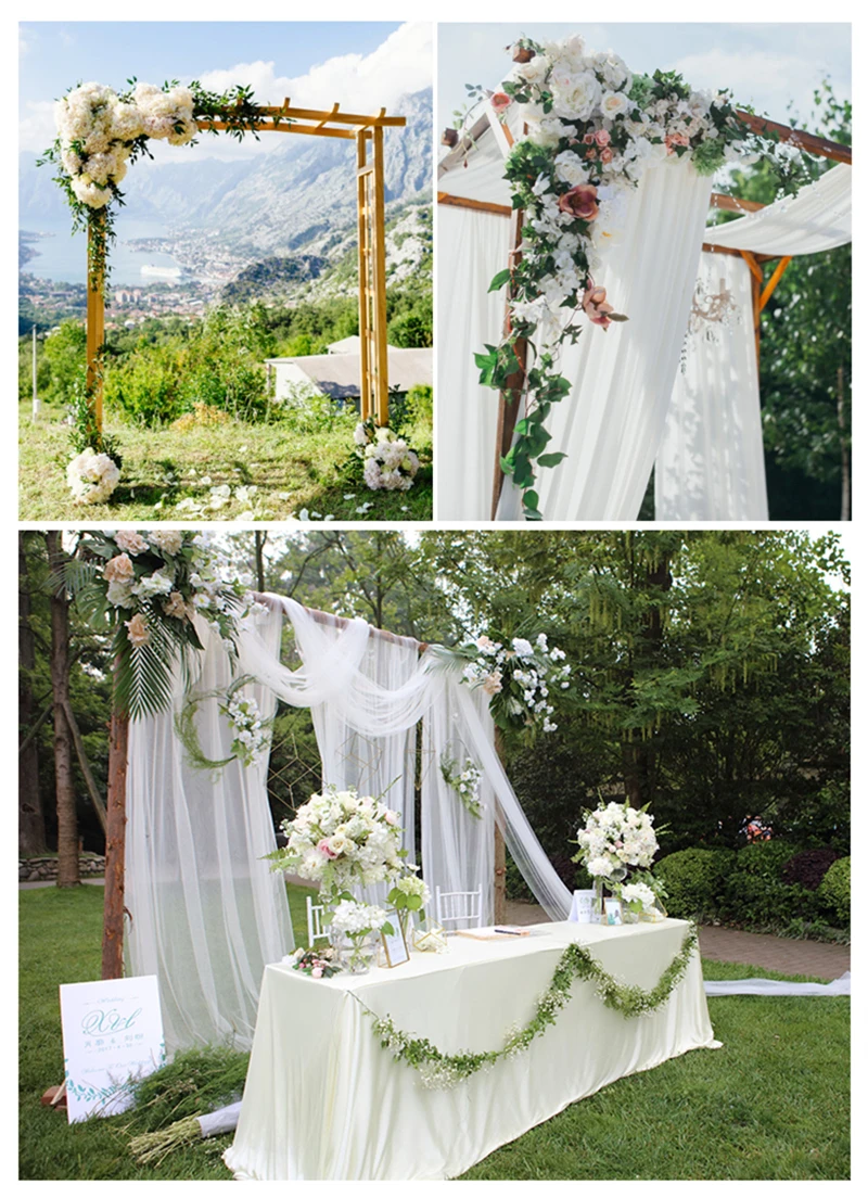 JAROWN Artificial Flower Row Flower Wall Wedding DIY Decor Arch Floral Stage Background Layout Decorative Flowers Props Flores (9)