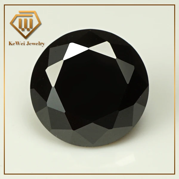 AAA Black Synthetic Gems Factory Sell 1.0mm~3.0mm CZ Stone 3mm Loose CZ Round Cubic Zirconia Stone Black