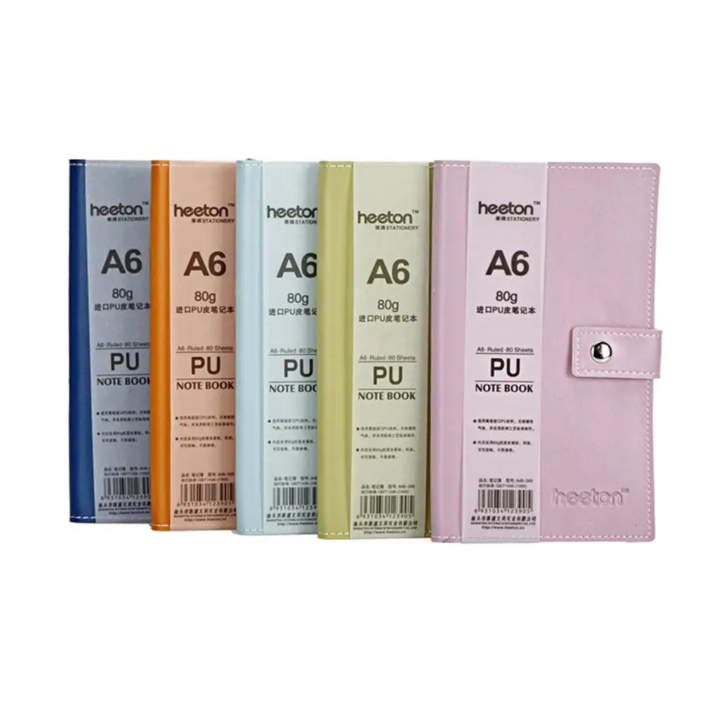 

80 Pages Colorful Leather Cover High Quality Journal Diary Notebook with Buckle r20