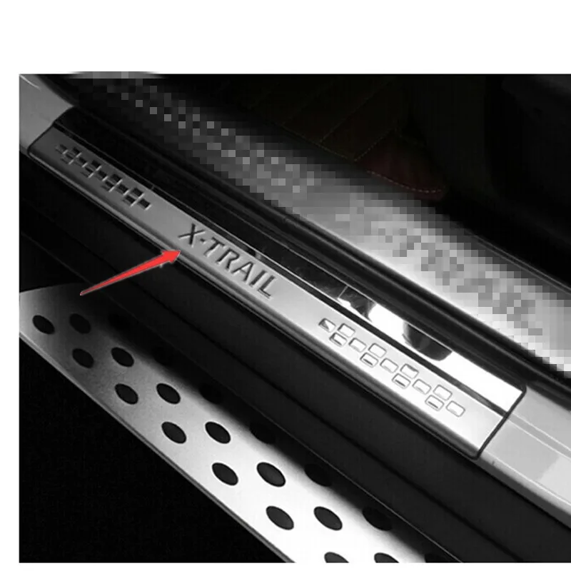 

For Nissan X-Trail X Trail 2008-2013 T31 2014-2017 T32 Stainless steel Scuff Plate Door Sill Welcome Pedal Car Accessories